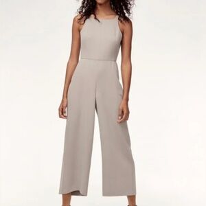 Aritzia Ecoulement Sleeveless Back Tie Jumpsuit Japanese Crepe Grey 0